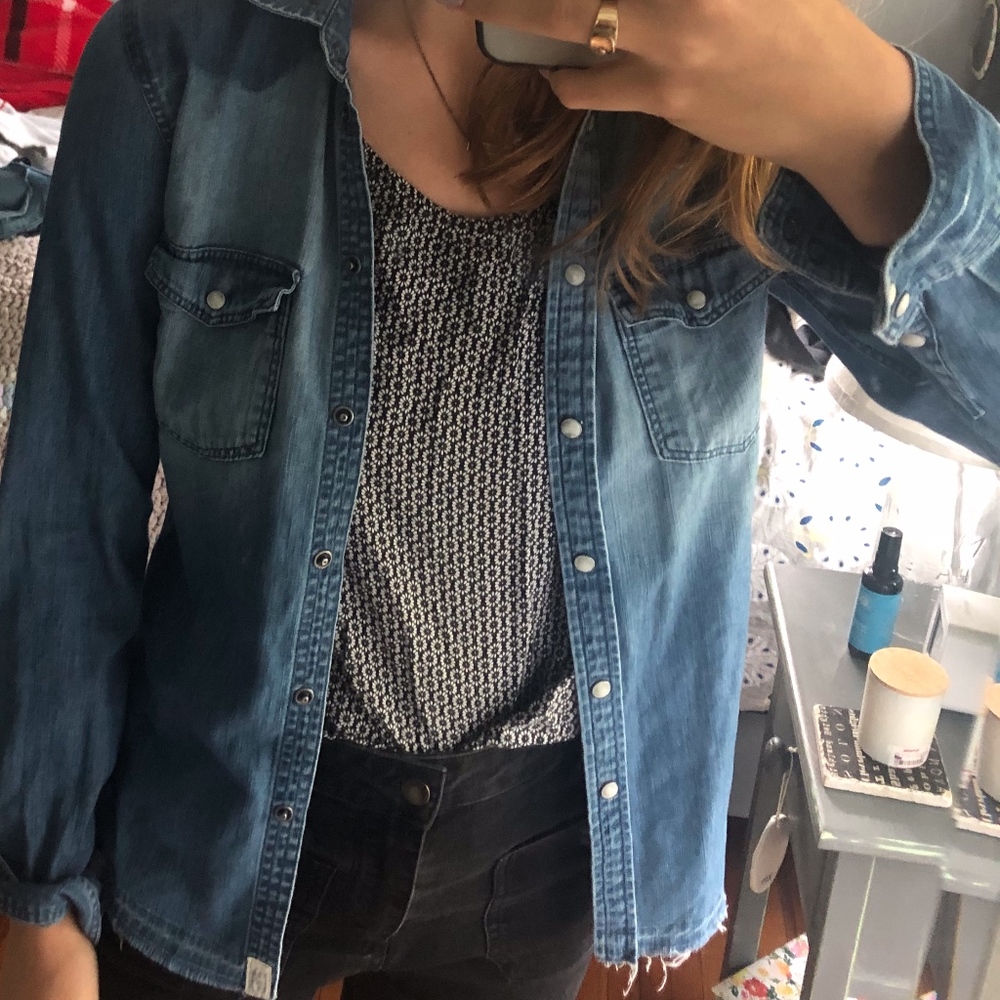 Button-up denim shirt!